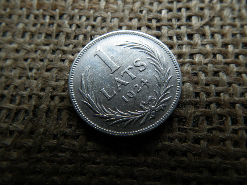 Lettország ezüst 1 lats 1924 