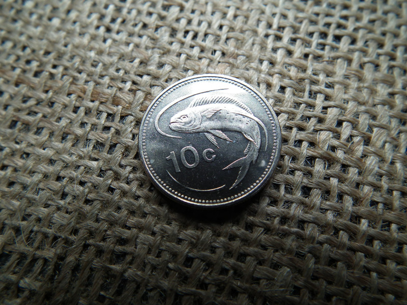 Málta 10 cents 1998 , cent ,   Verdefényes 