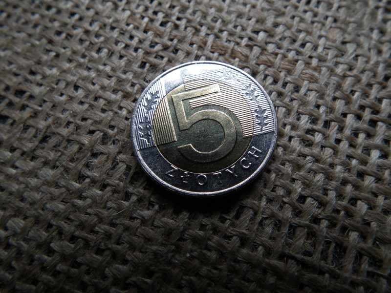 Lengyelország 5 zlotych 1994 , verdefényes 