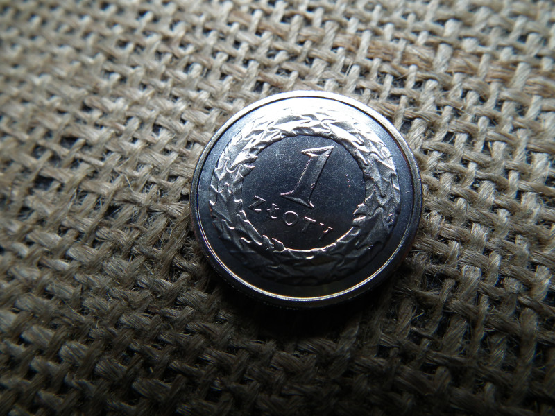 Lengyelország 1 zloty 1994 , verdefényes 