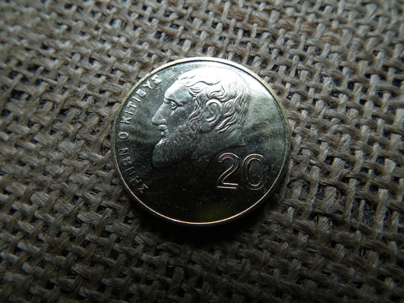 Ciprus 20 cent 2001 , verdefényes 