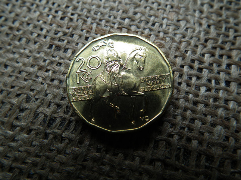 Csehország 20 korona 2002 , korun , verdefényes 