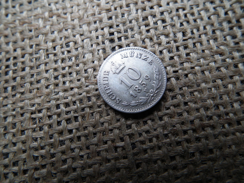 Ezüst 10 krajcár 1859 V