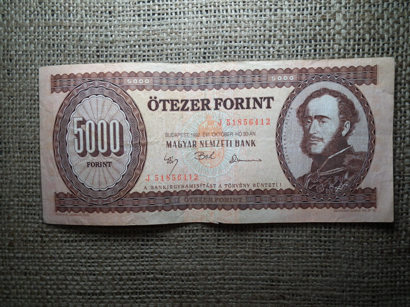 5000 forint 1992 J