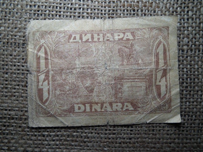 Jugoszlávia 1/4 dinara 1921 , dinár  , 25 para 