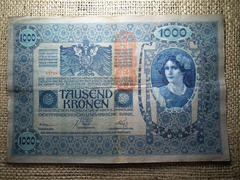 1000 korona 1902 , DÖ