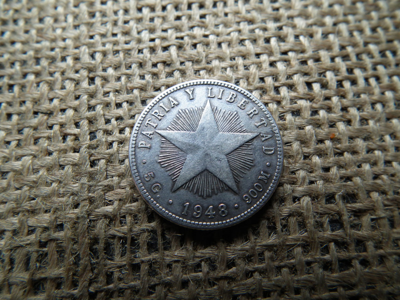 Kuba , ezüst 10 centavos 1948