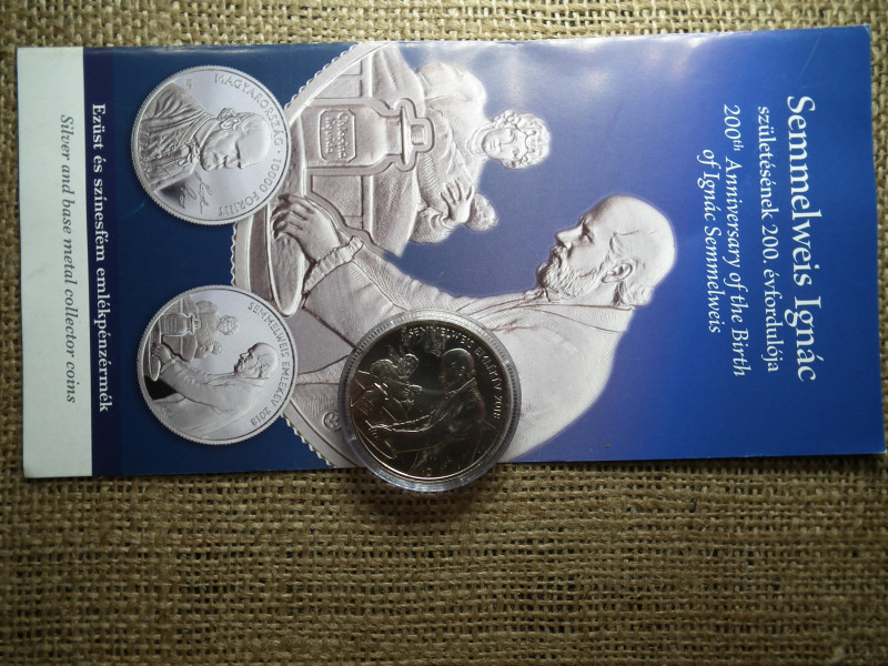 Semmelweis Ignác-emlékév 2000 Forint 2018 + prospektus ! D