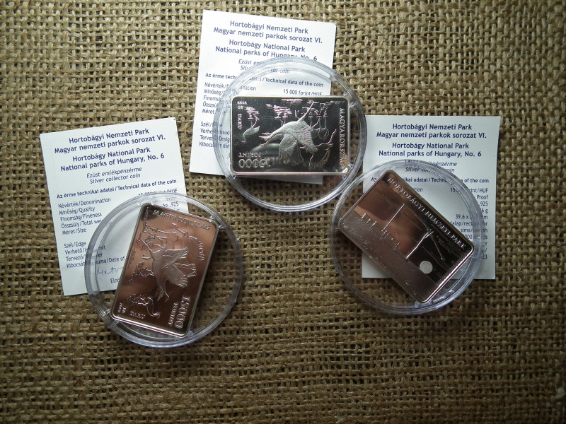 Hortobágyi Nemzeti Park ezüst 15000 Forint 2023 + certi ! Ár/db , D