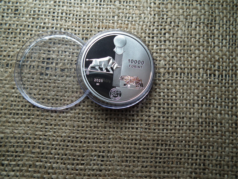 BUDAPESTI ÉRTÉKTŐZSDE EZÜST 10000 FORINT 2020 PP