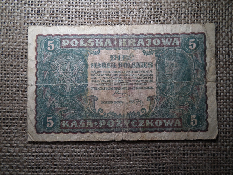 Lengyelország 5 marek 1919 , marks
