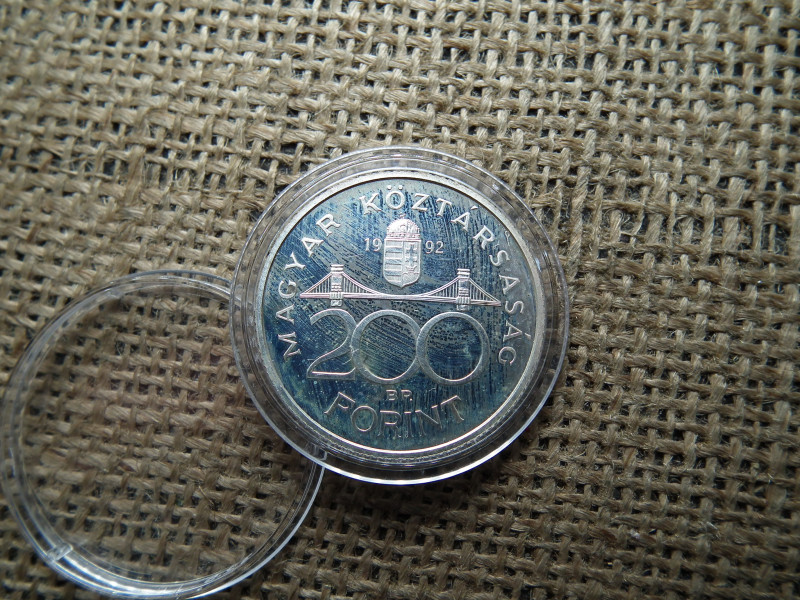 MAGYAR NEMZETI BANK 200 FORINT 1992 EZÜST , PP