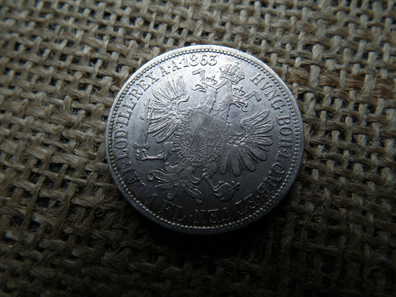 Ezüst 1 florin 1863 A