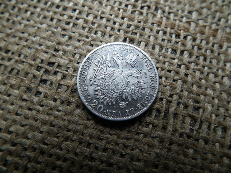 Ezüst 20 krajcár 1853 A