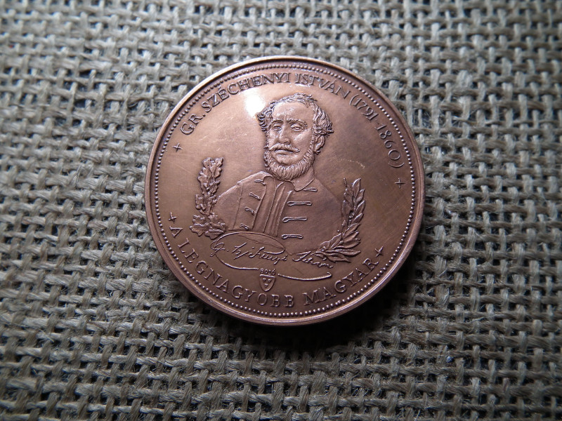 Gr. Széchenyi István (1791-1860) a legnagyobb magyar (Bozó Gyula) bronz