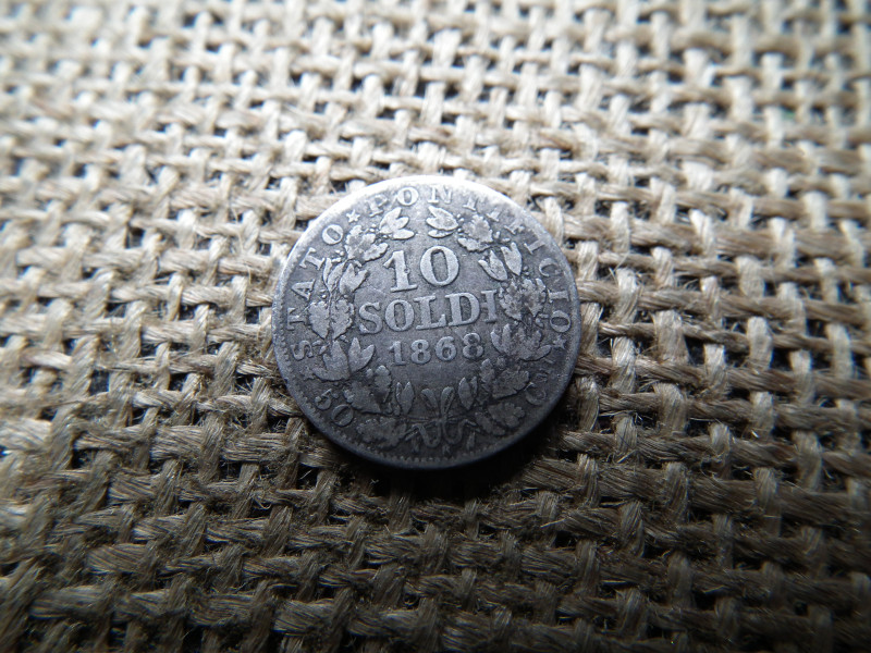 Ezüst 10 Soldi 1868 / 50 Centesimi - Pius IX PON· MAX·