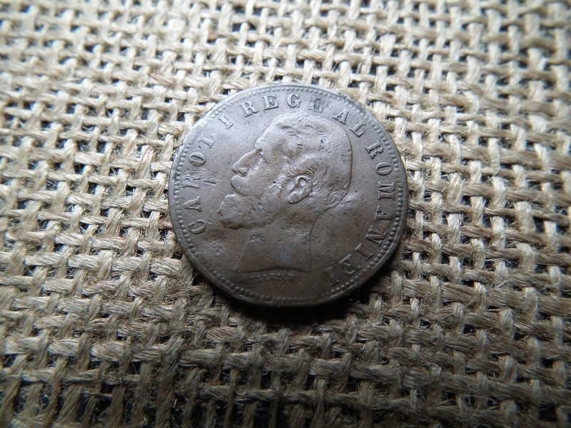 Románia 5 bani 1884 , I. Károly