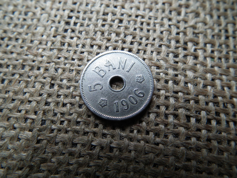 Románia 5 bani 1906 , I. Károly