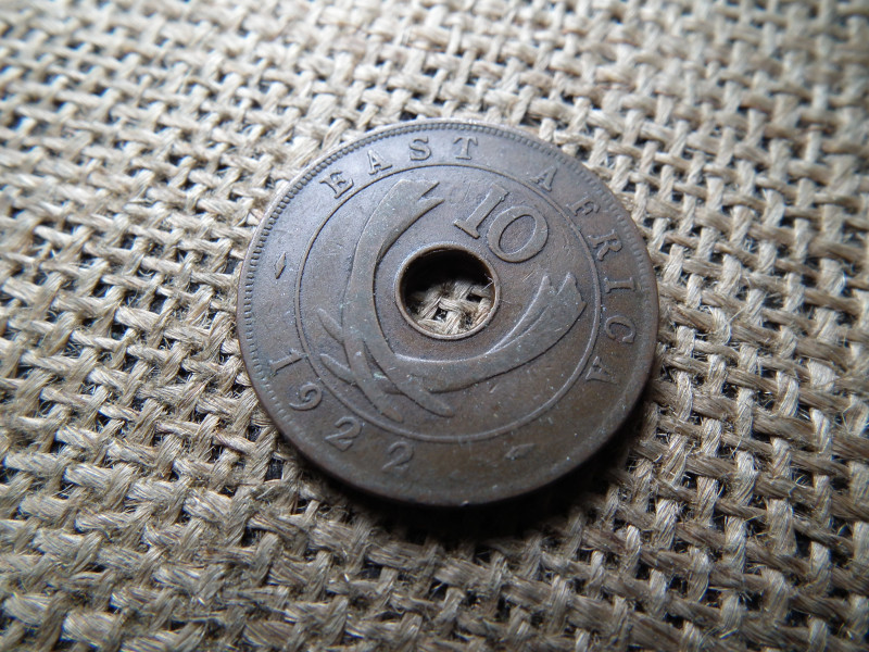Kelet Afrika 10 cent 1922 - VI. György , cents