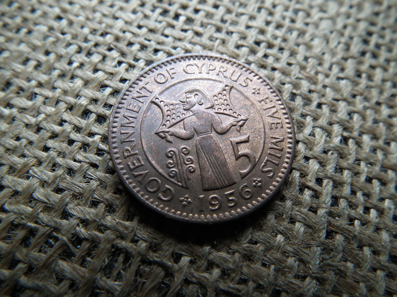 Ciprus 5 Mils 1956 - Elizabeth II