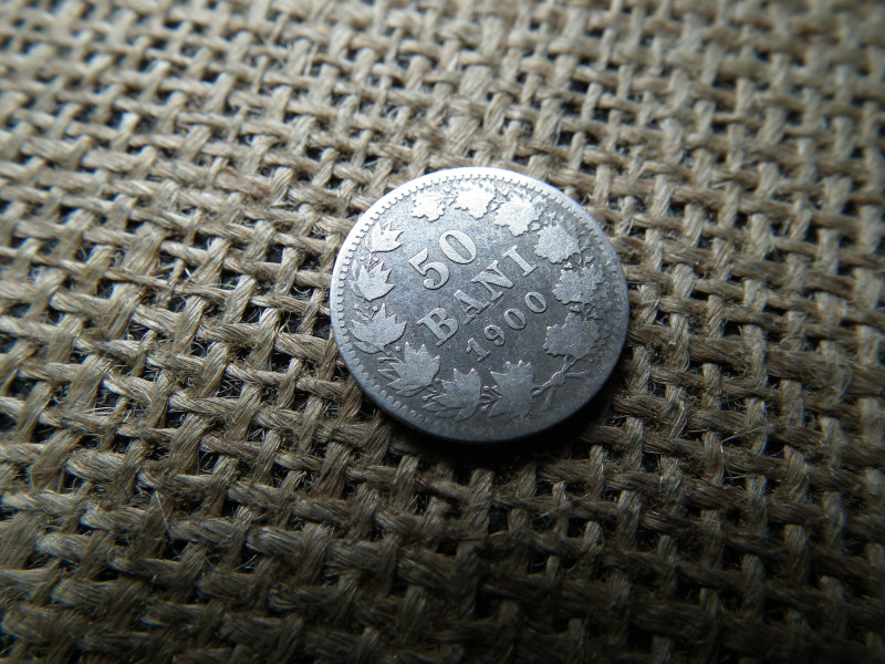 Románia ezüst 50 bani 1900