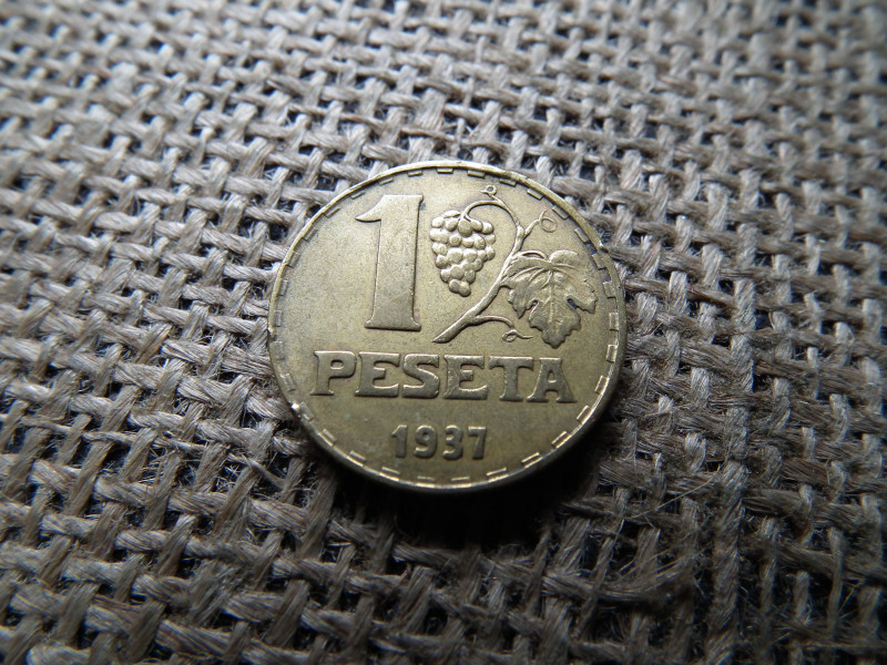 Spanyolország 1 peseta 1943 , Rubia