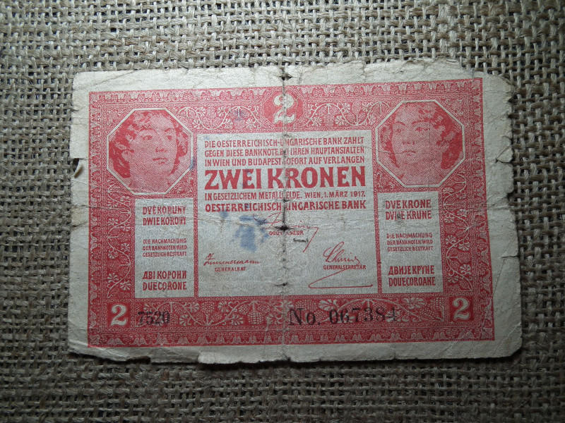 2 korona 1917 , ritka 7000 fölötti