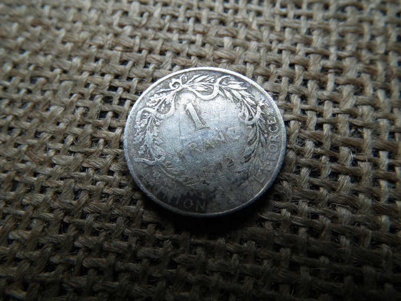 Belga ezüst 1 frank 1912