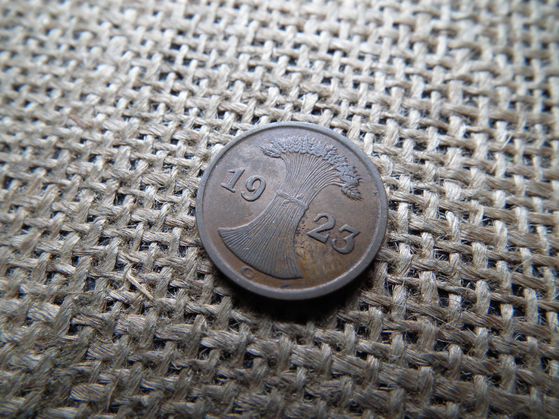 Birodalmi 2 pfennig 1923 G , rentenfennig