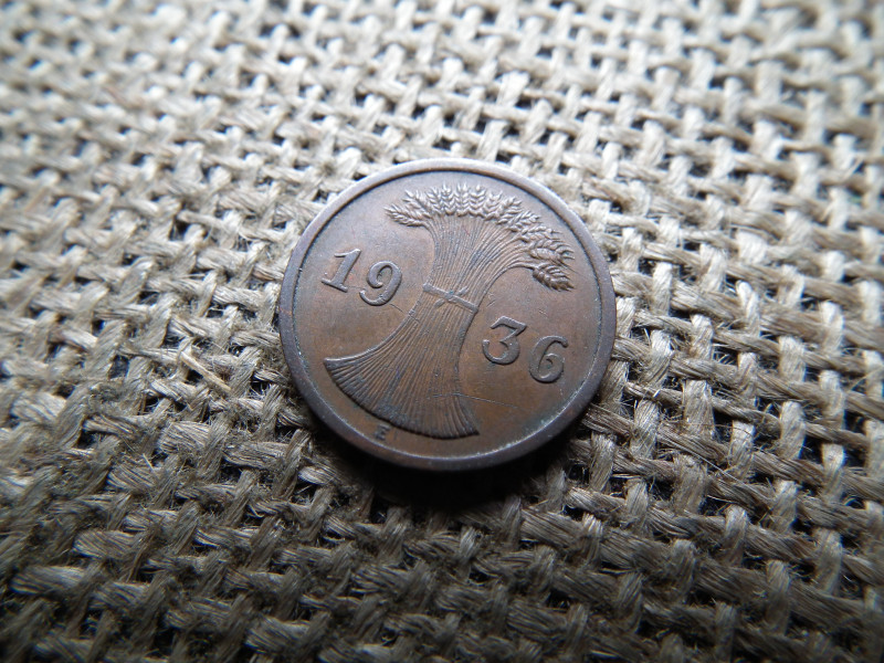 Birodalmi 2 pfennig 1936 E , reichspfennig , ritka
