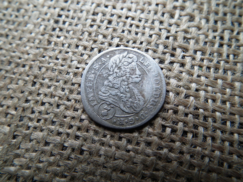 Lipót , ezüst 3 krajcár 1699 CK , ritka ! kreuzer