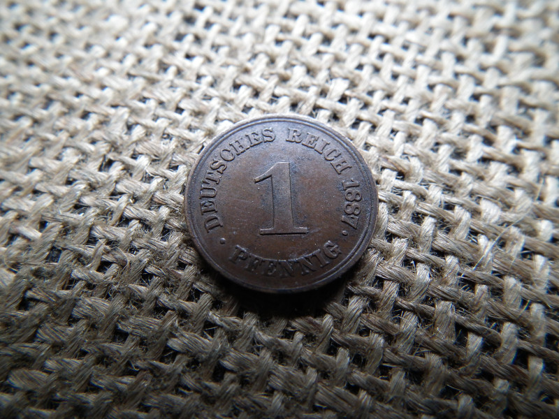 Birodalmi 1 pfennig 1887 F