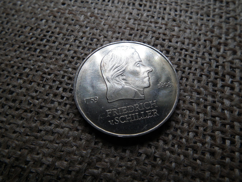 DDR 20 márka 1972 , Mark Friedrich von Schiller