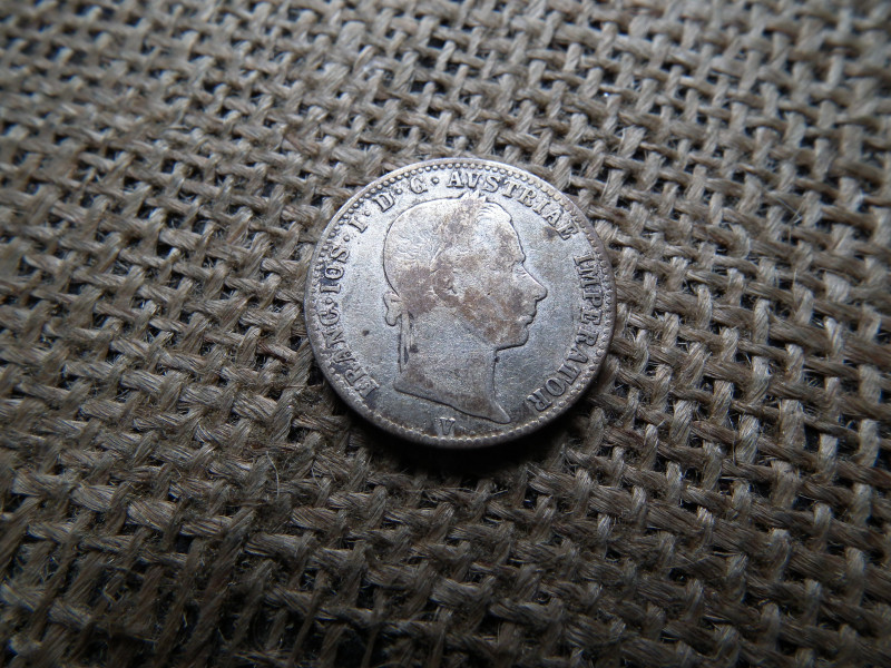 Ezüst 1/4 florin 1860 V , ritkább