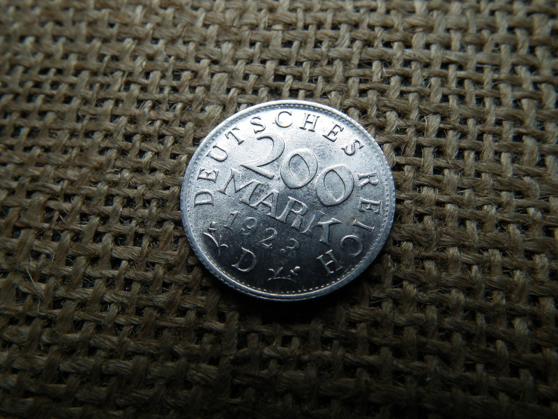 Birodalmi 200 márka 1923 D , extra