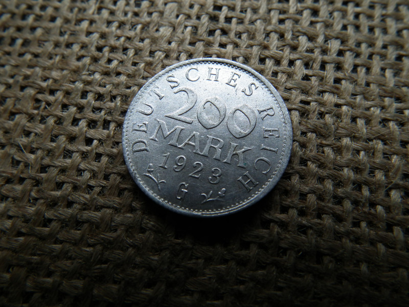 Birodalmi 200 márka 1923 G , extra