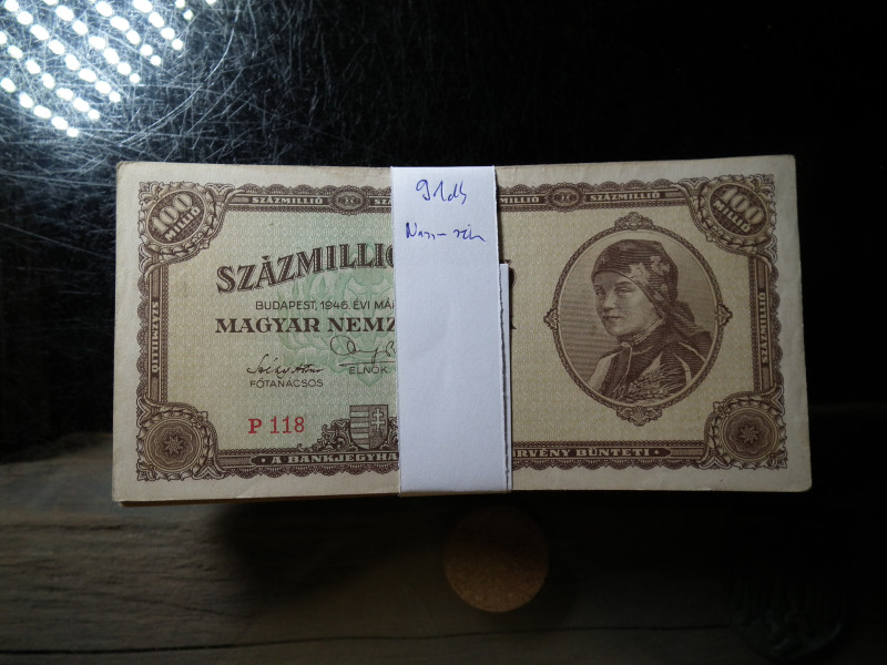 SZÁZMILLIÓ PENGŐ 1946 - 91 DARABOS KÖTEG EGYBEN!!!