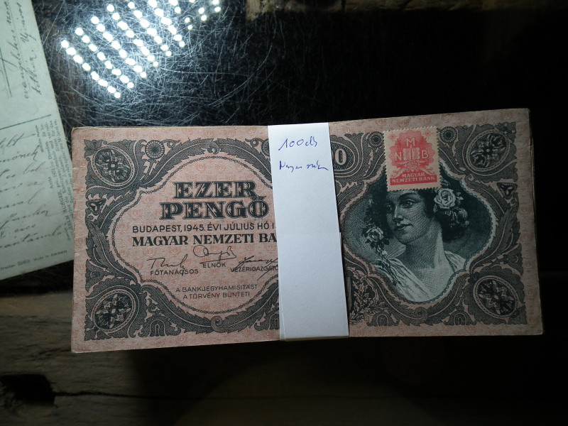 EZER PENGŐ 1945 - 100 DARABOS KÖTEG EGYBEN!!!