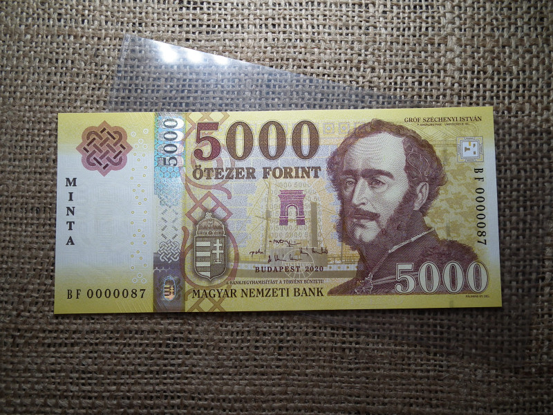 5000 forint 2020 BF , MINTA , alacsony sorszám 87 , UNC