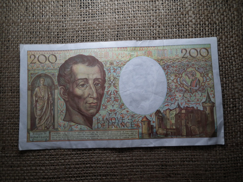 Franciaország 200 francs 1992 , frank 