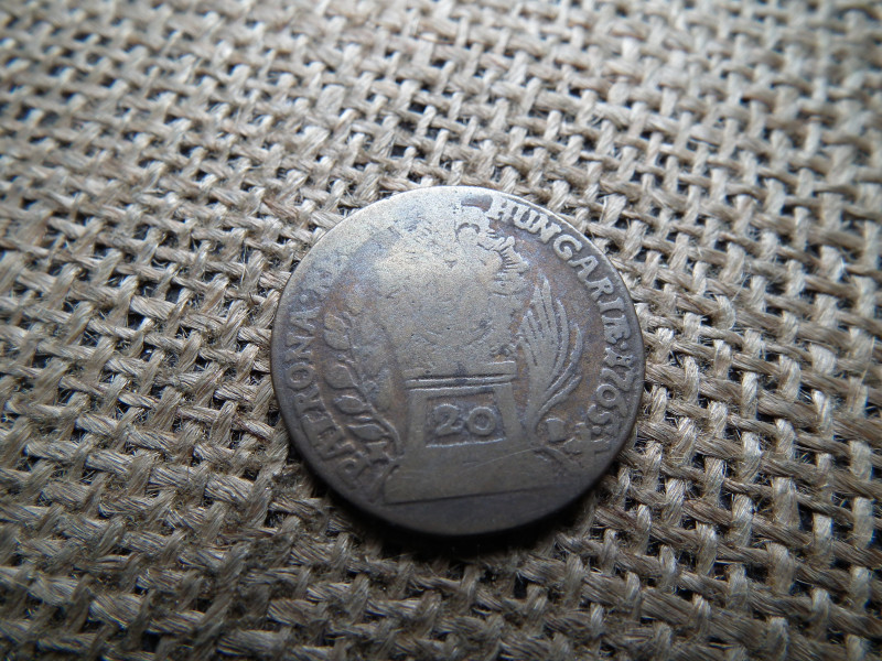 Mária Terézia ezüst 20 Krajcár 1765 KB