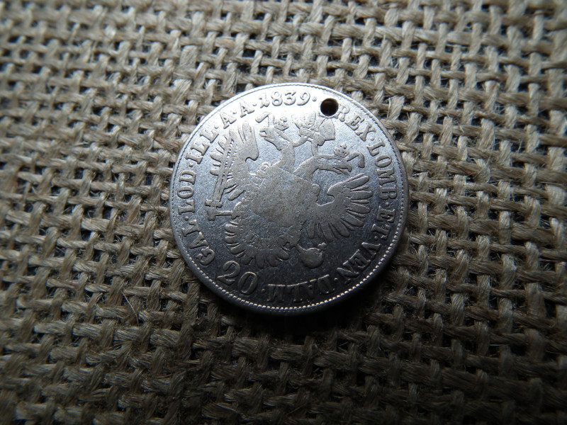 V. Ferdinánd ezüst 20 krajcár 1839 B , ritka !
