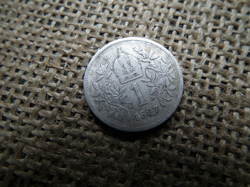 Ezüst 1 korona 1897 , corona , ritkább