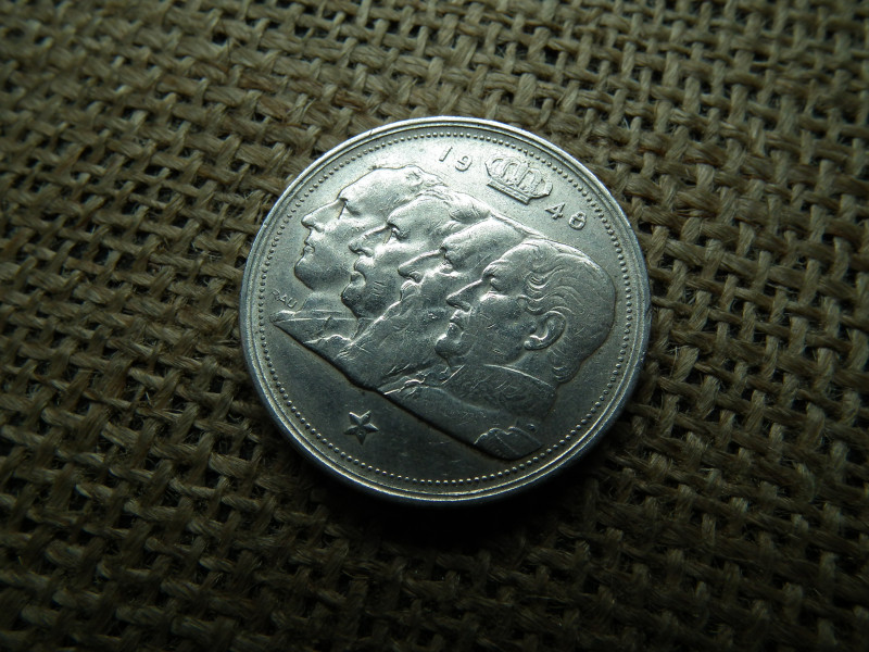 Belgium , ezüst 100 frank 1948 , francs