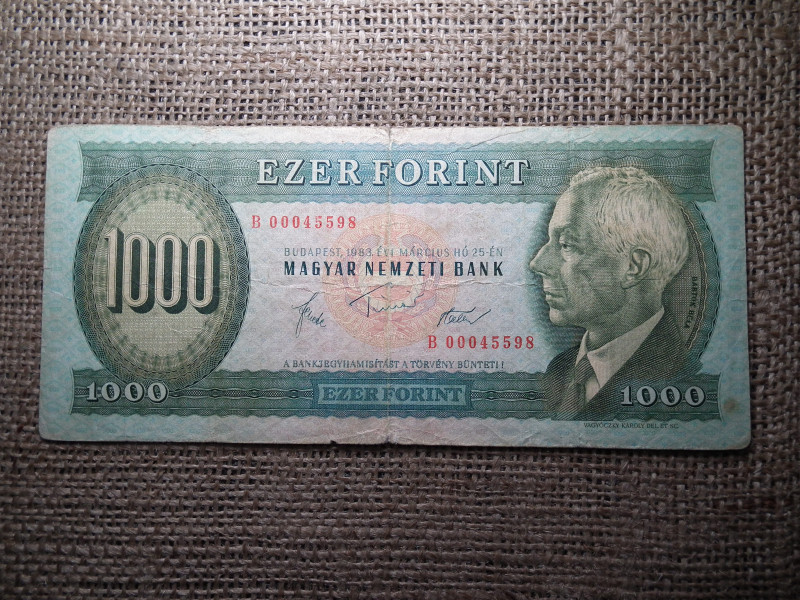 1000 forint 1983 március B , nagyon ritka 