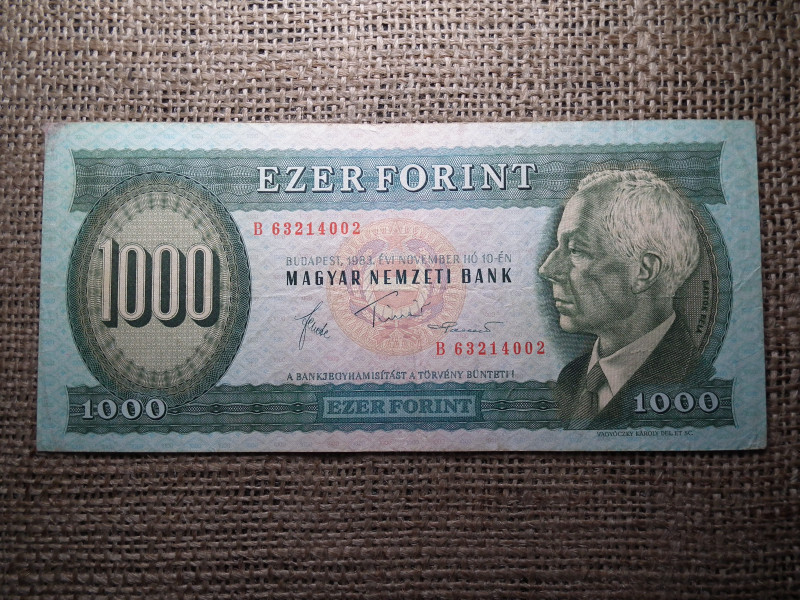 1000 forint 1983 B