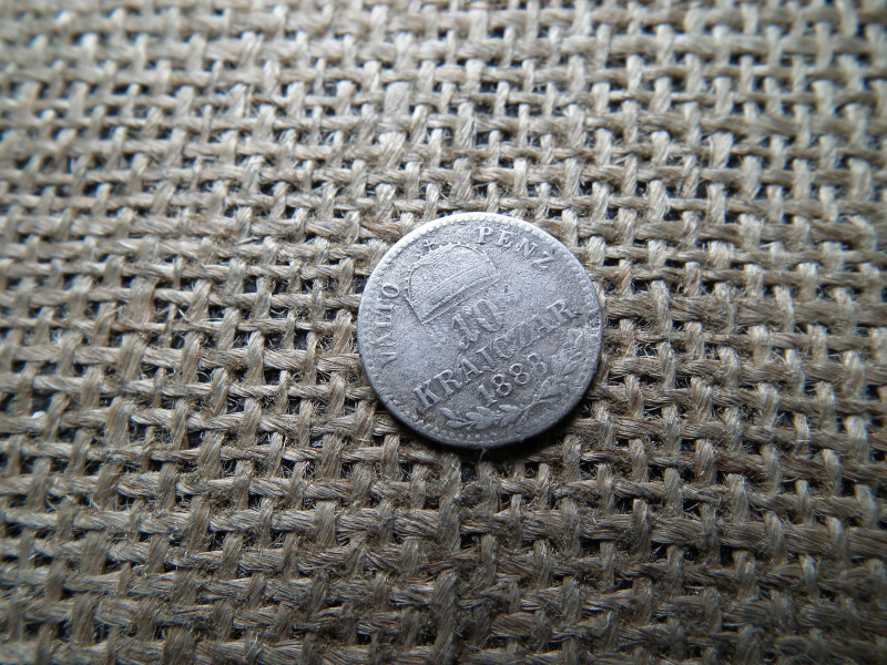 Ezüst 10 krajcár 1888 KB , ritka