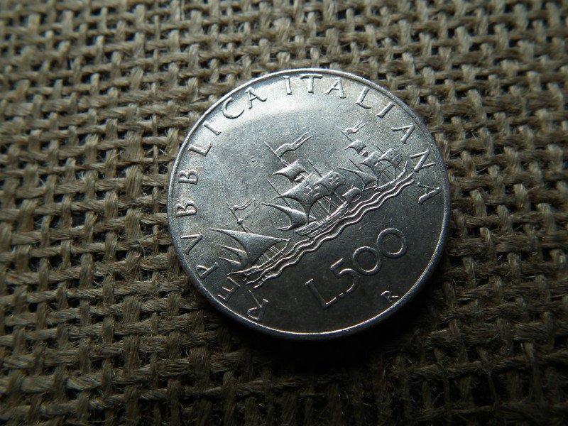 Olaszország , ezüst 500 lire 1958 , líra 