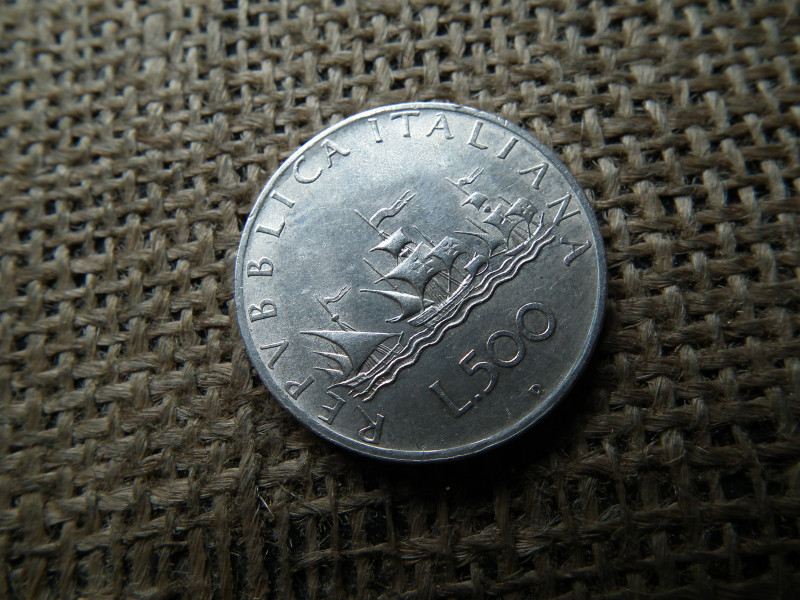 Olaszország , ezüst 500 lire 1959 , líra 