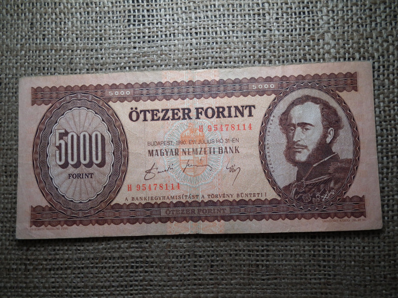 5000 forint 1990 H